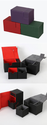 Stoßfester Deck Card Box Divider PU-Leder Deck Case mittlerer Größe