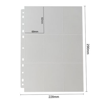 Clear Mtg 9 Pocket Pages/Card Holder Cpp Materials Top Loading ISO
