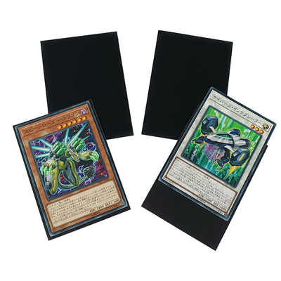 Großhandel benutzerdefinierte 62x89mm Kartenhüllen schwarz orange Textur Trading Card Sleeves