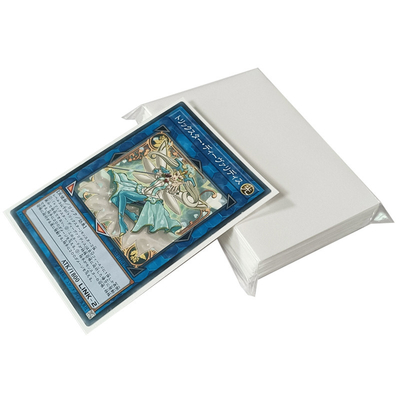 Kundenspezifische Brettspiel-Ärmel-Plastikkarten-Ärmel-weiße Beschaffenheit der Standardgrößen-YGO 62x89mm